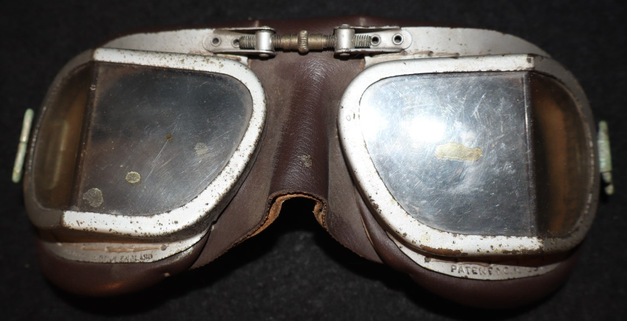 Post-WW2 RAF Type Mk VIII Flying Goggles 'Stadium' England 1950s Steampunk Motor