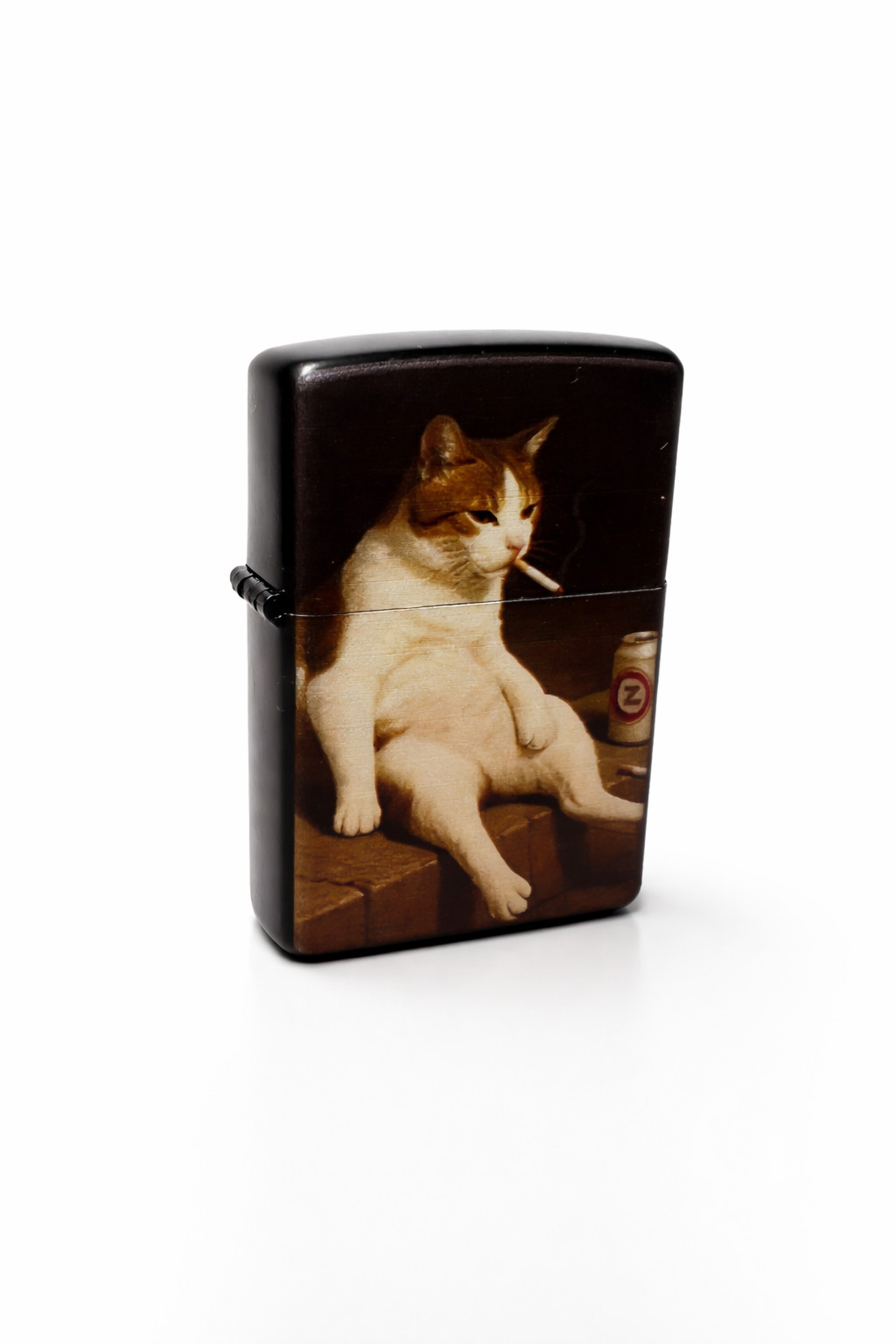Funny Smoking Cat Lighter – Refillable Windproof Vintage Style Metal Lighter