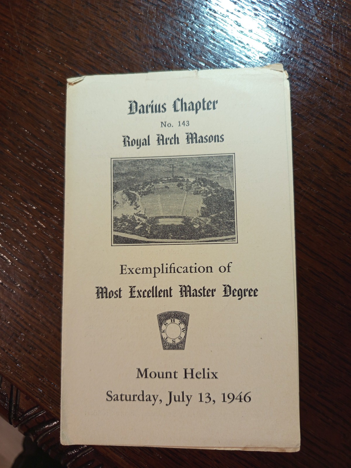 1946 Darius Chapter No. 143 Royal Arch Masons  Freemasonry  masonic/924