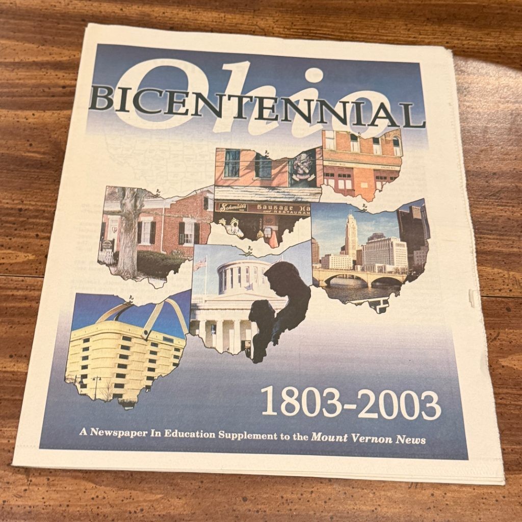 Ohio Bicentennial 1803-2003 Mount Vernon News Newspaper Supplement March 2003