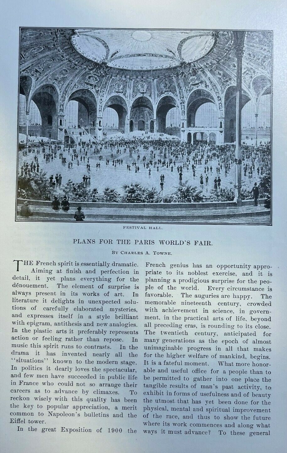 1899 Plans for Paris World's Fair Exposition illustrated
