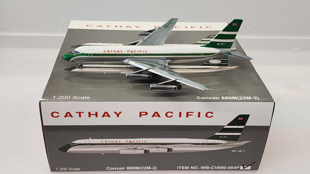 Inflight WB-CV880-004P Cathay Pacific Convair CV-880 VR-HFY Diecast 1/200 Model