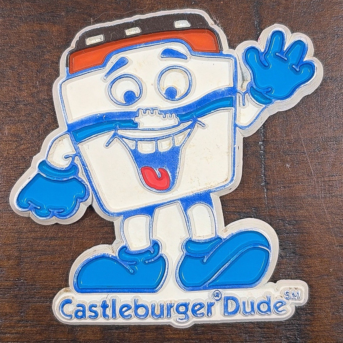 Vintage White Castle Castleburger Dude Magnet Advertising Mascot Collectible