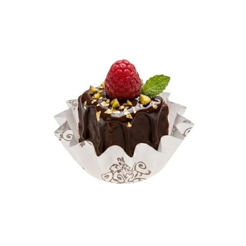 200 Count Mini Baking Cups, Vintage Floral Paper, Flared, 0.4 Oz