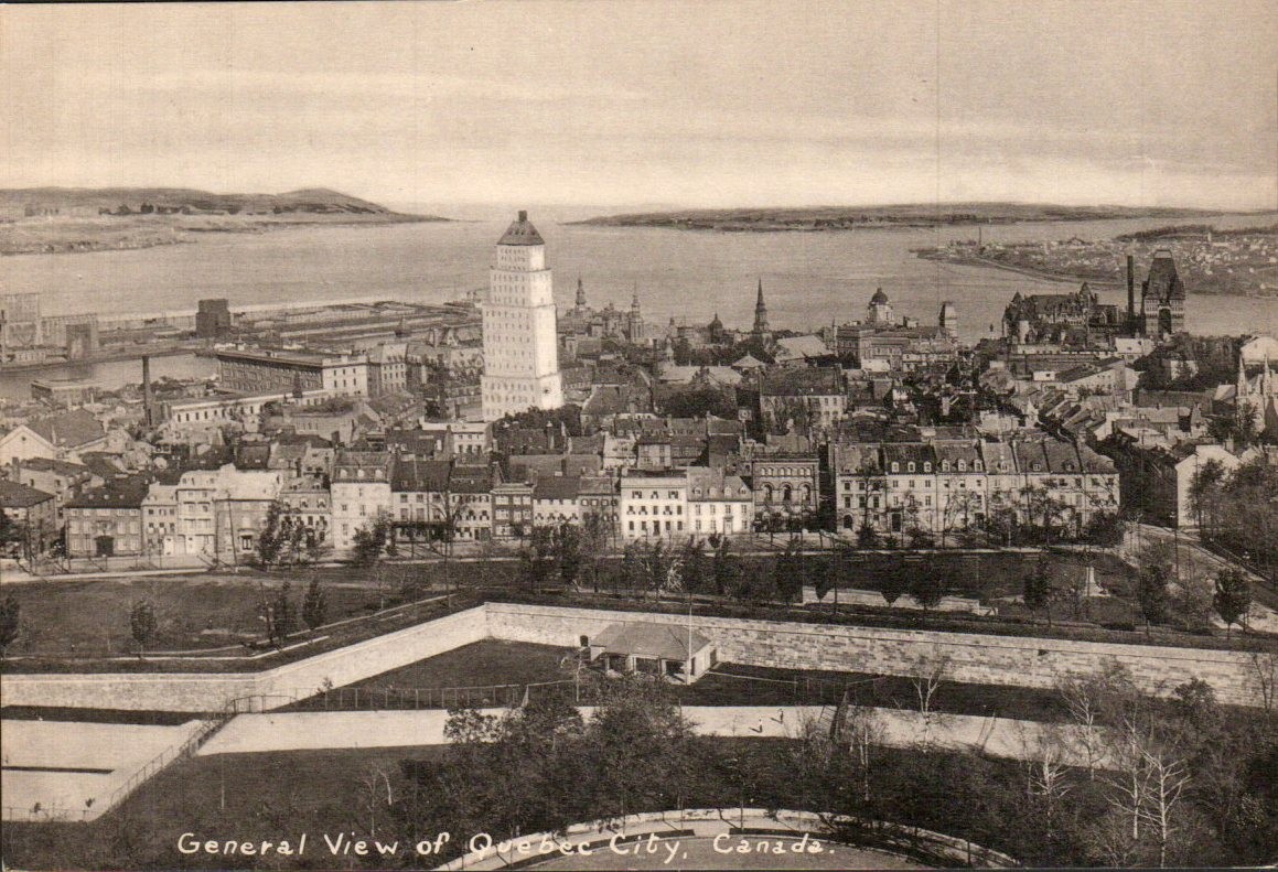 Quebec City - General View with Price Building - PECO Giant Post Card - c1935