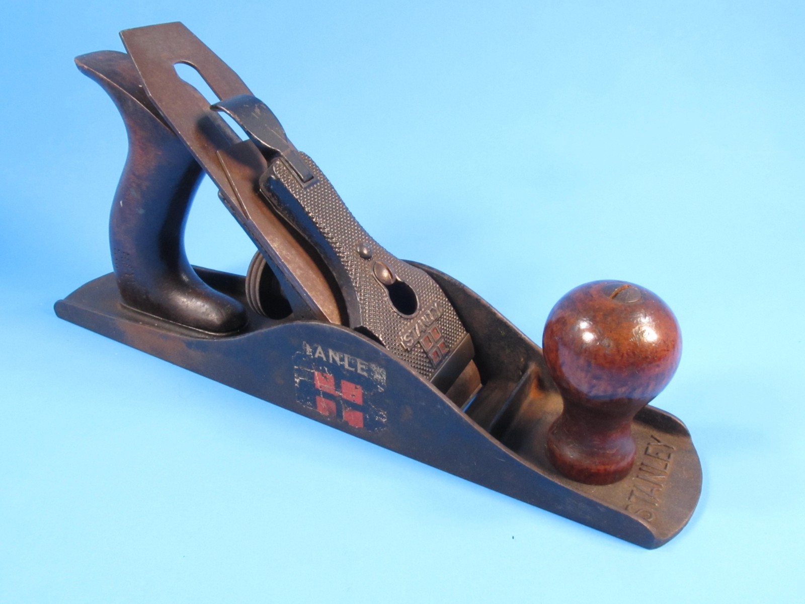 Stanley Four Square No 5-1/4 size Junior Jack wood plane decal & sweetheart iron