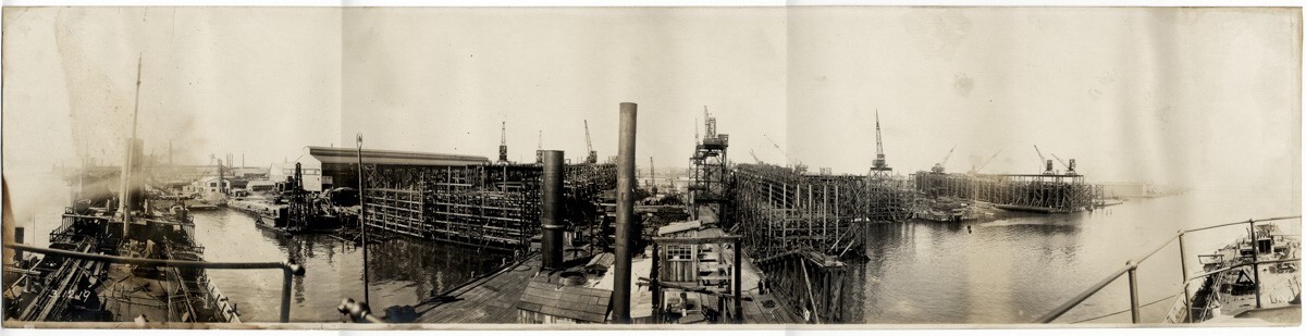 c.1910's PHOTO CHESTER SHIPBUILDING COMPANY PENNSYLVANIA SHIPYARD  40