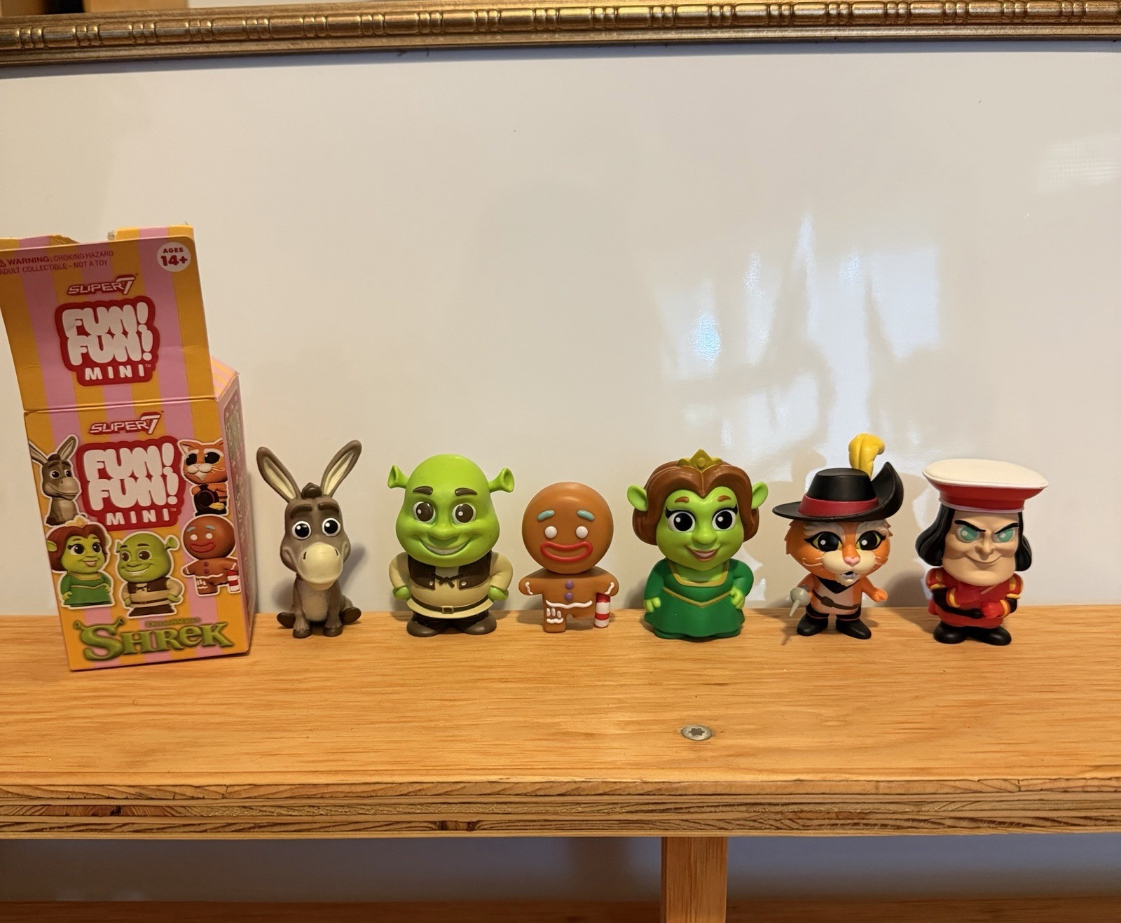 Super7 Fun Fun Shrek Figurine Lot w/  Shrek Donkey Fiona Gingy Puss & more