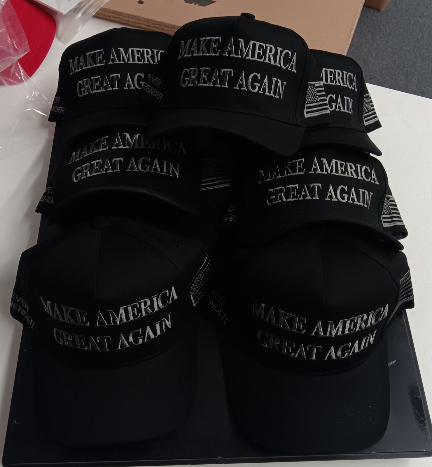 Elon MUSK Trump Never SURRENDER Make America Great Again Hat BLACK GRAY 