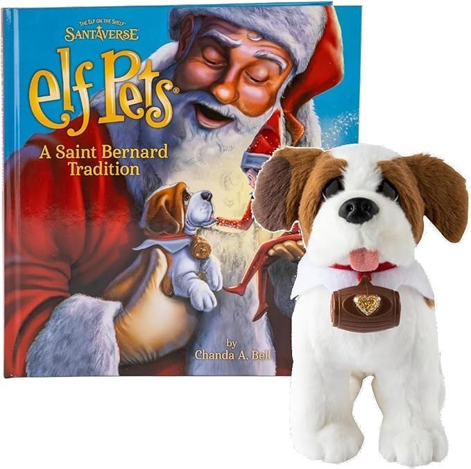 Elf Pets: A Saint Bernard Tradition- Includes Beautifully Plush Figure