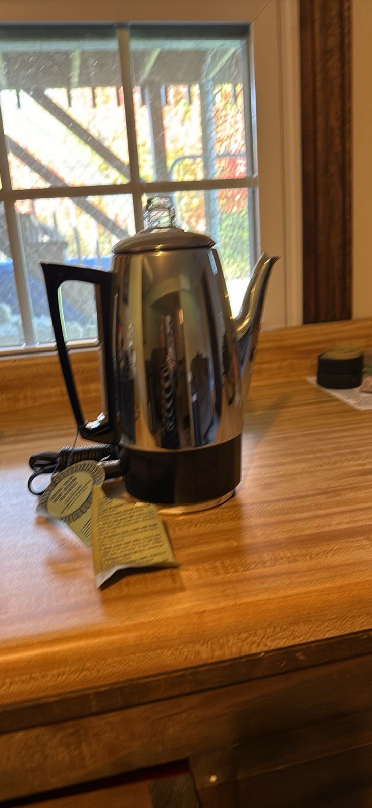 Vtg Chrome Sunbeam Deluxe Automatic Percolator AP-20 10 Cup Electric