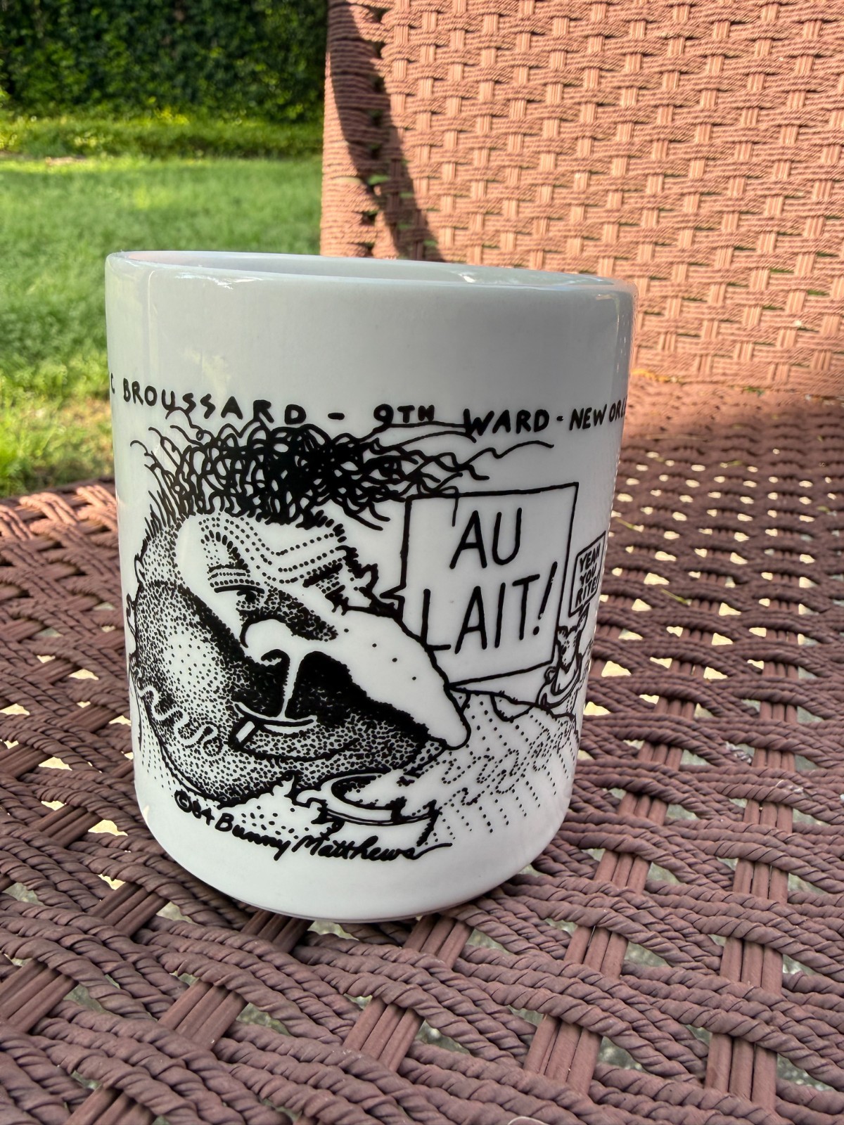 Vintage 1984 Bunny Matthews Vic & Nat'ly Mug- Vic Broussard 9th Ward New Orleans