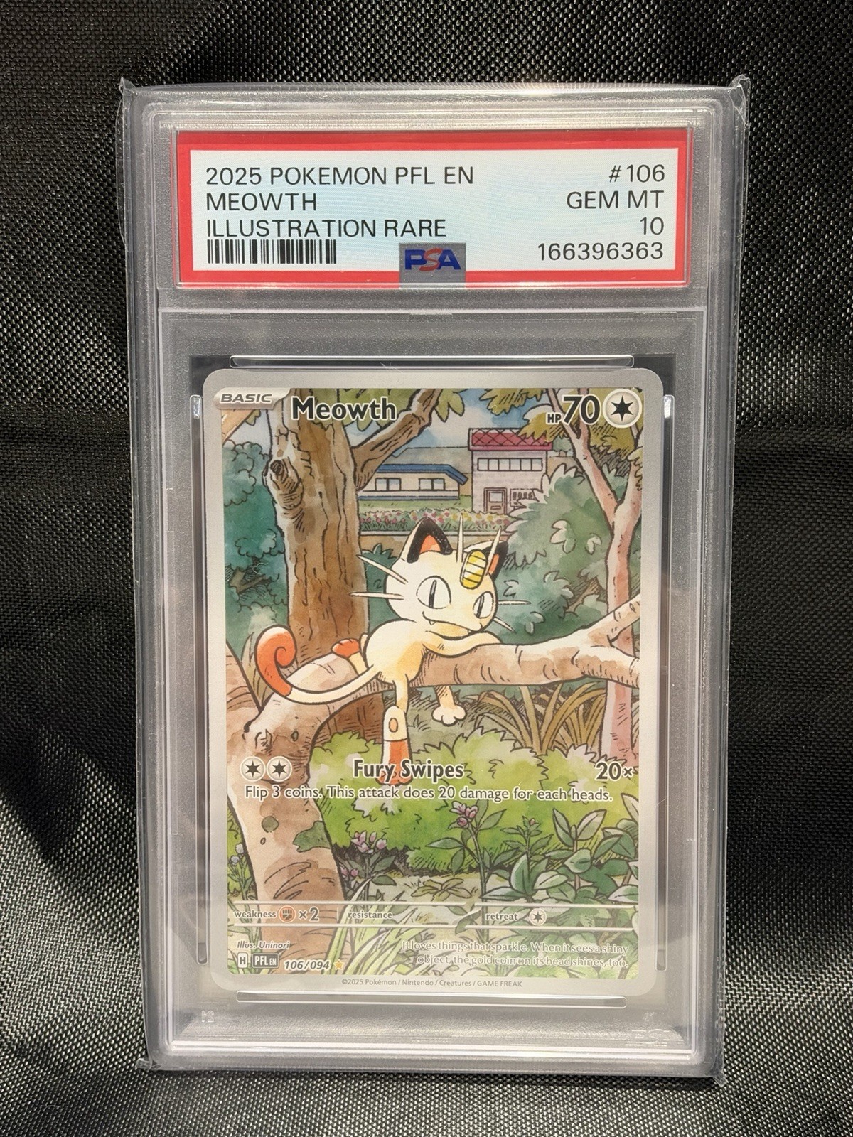 Meowth 106/094  - PSA 10 (Phantasmal Flames) GEM MINT