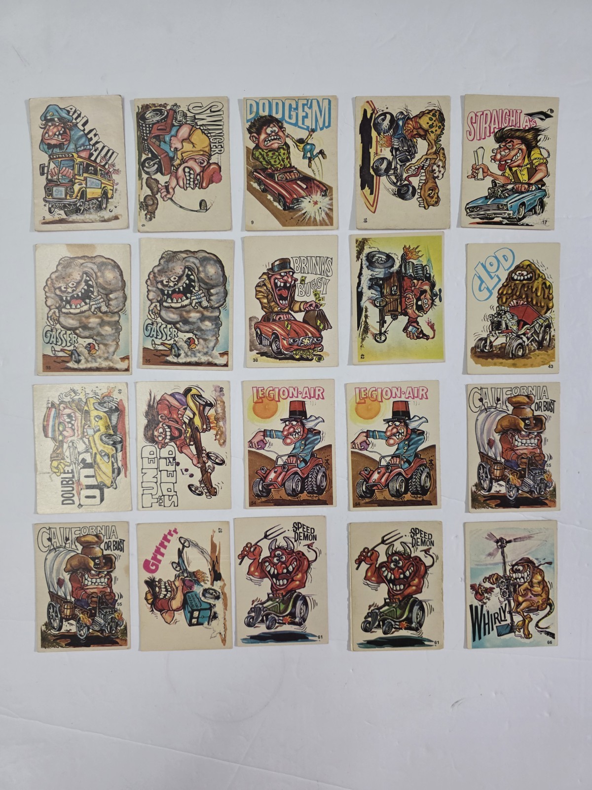 Vintage Donruss 1970 Odder Odd Rods Sticker Cards Lot Of 20 *READ DESCRIPTION *