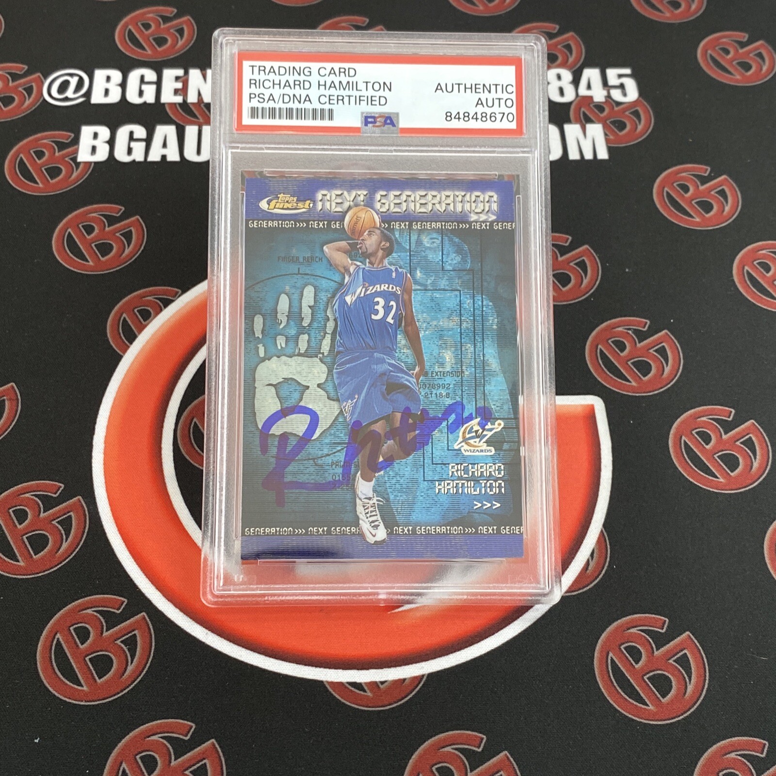 1999-00 Finest Next Generation #NG3 Richard Hamilton Washington Wizards PSA AUTO