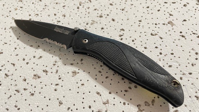 1550ST Kershaw Combo Blade Folding Pocket Knife Black Linerlock Ken Onion Design