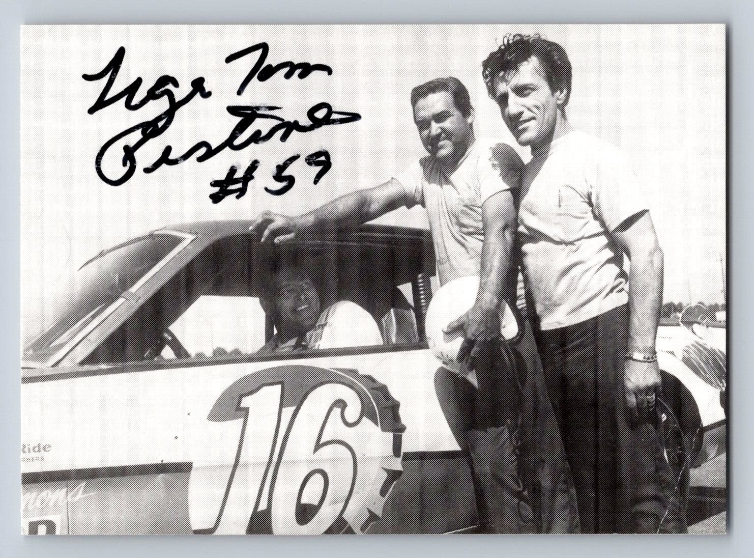 Tiger Tom Pistone Autograph Signed Photo Card NASCAR Racing #59 #14