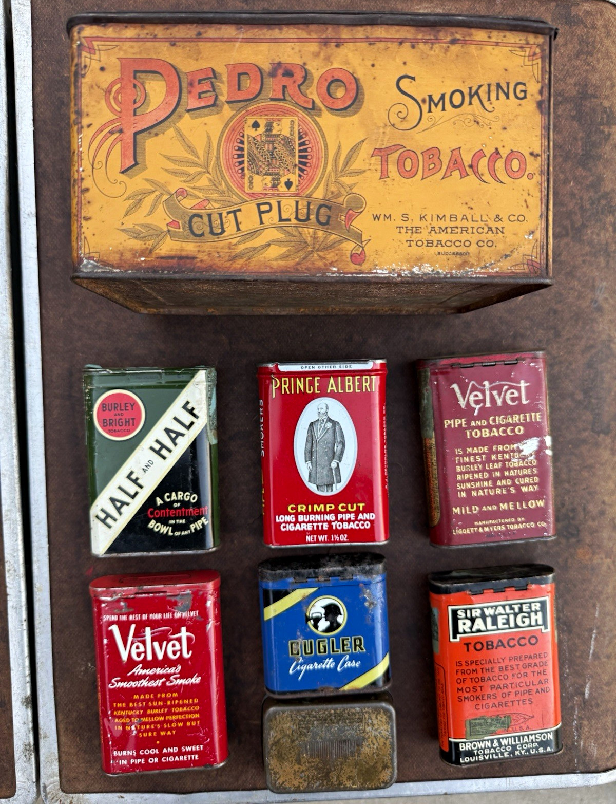 Vintage Antique Tobacco Tin Lot