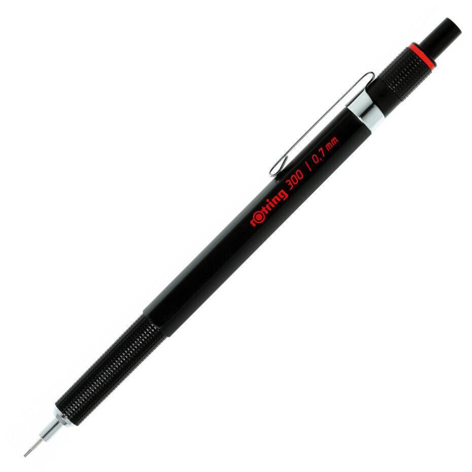 rOtring 300 0.7mm black mechanical drafting, artwork, + grip Pencil NEW. Japan