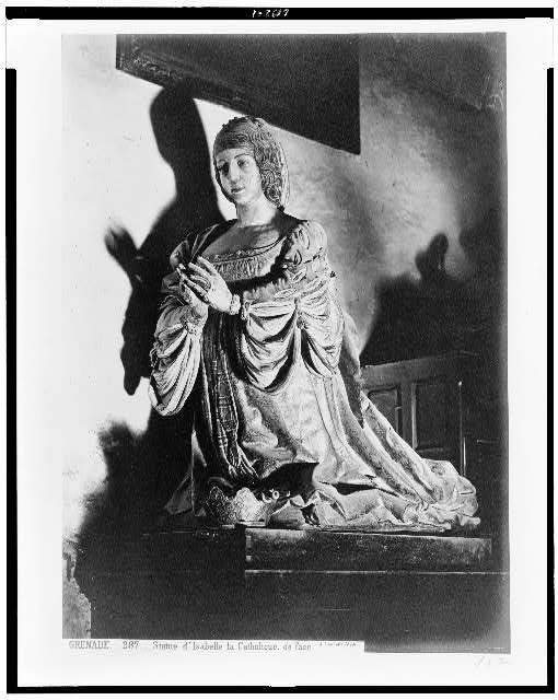 Photo:Granada Spain Queen Isabella I Statue 1860s J Laurent