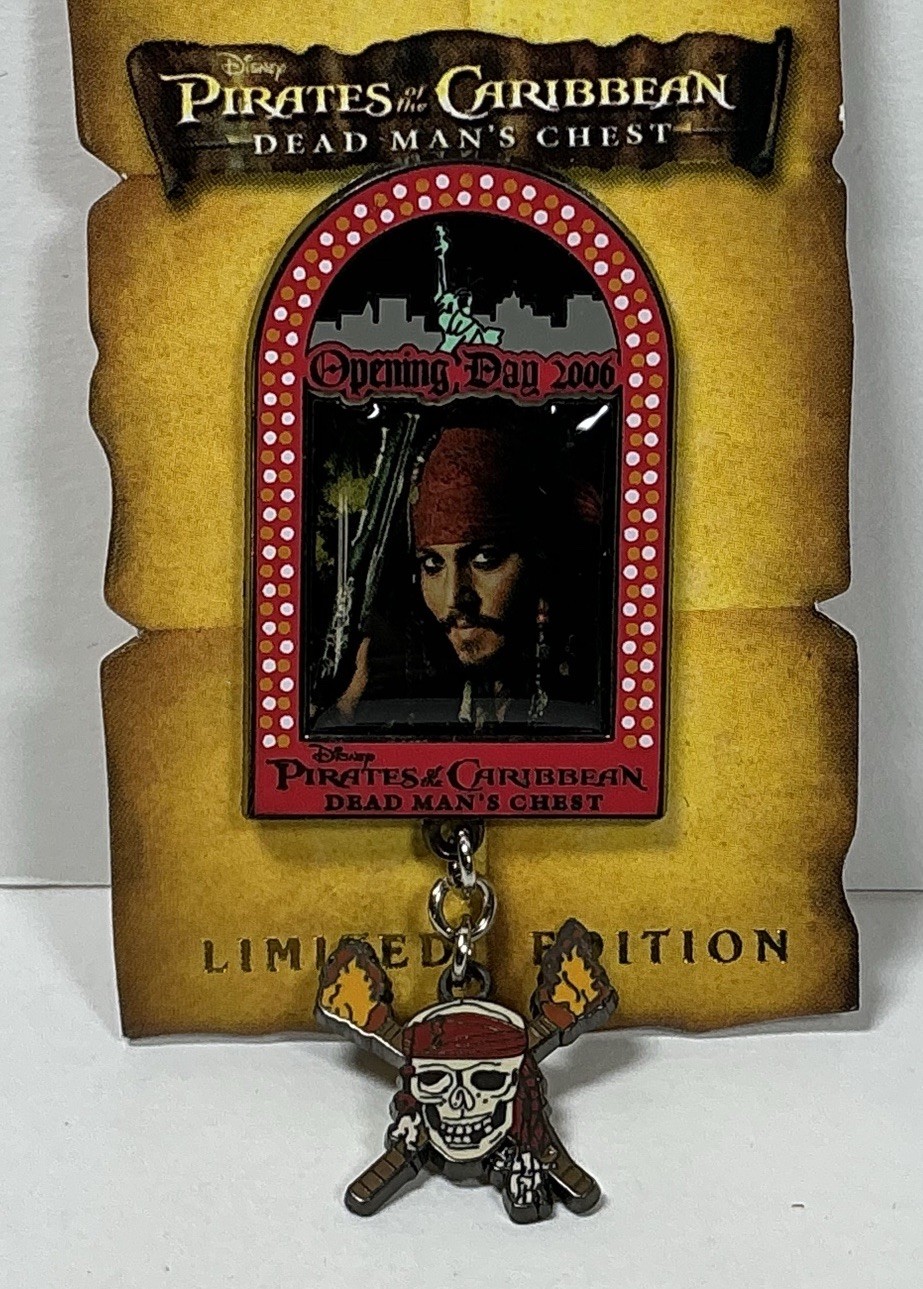 Disney Pirates Caribbean Opening Day 2006 Capt Jack Sparrow LE/1000 Pin