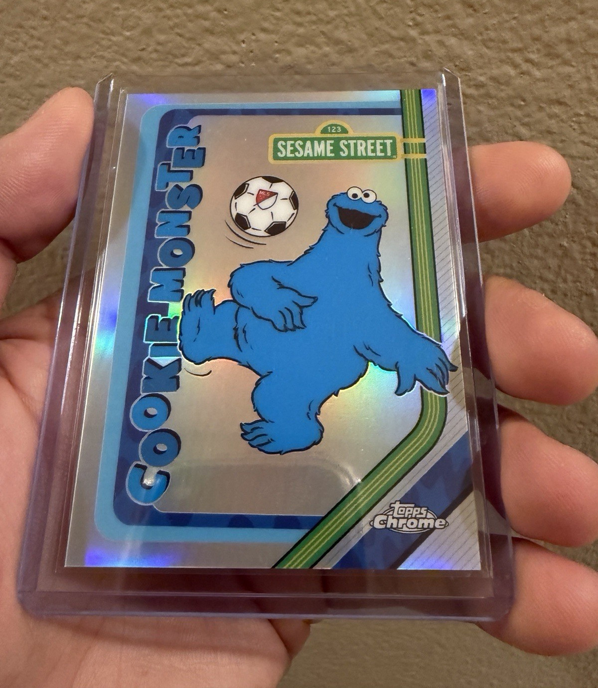 2026 Topps Chrome MLS X Sesame Street Cookie Monster #SS-2 Refractor SSP Card