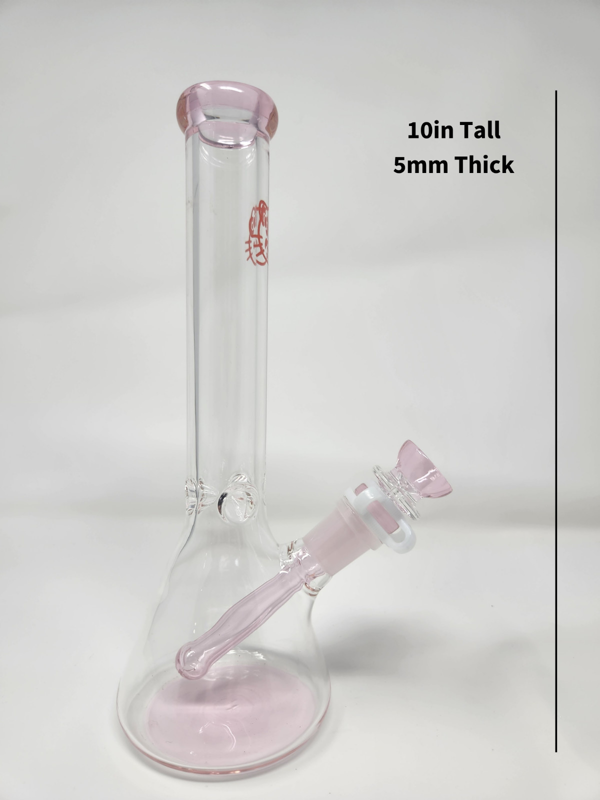 SALE 10in 5mm Pink Glass Beaker Water Filter Bong Hookah Bubbler