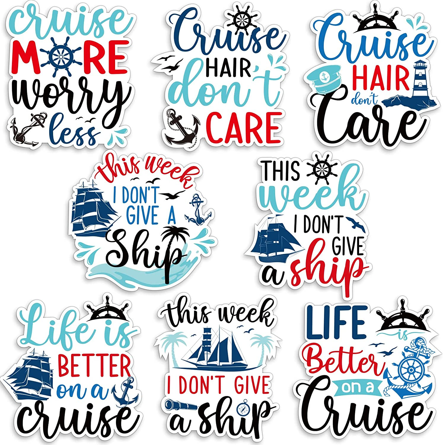 8pcs Large Cruise Door Magnets, Funny Anchor Car Decor