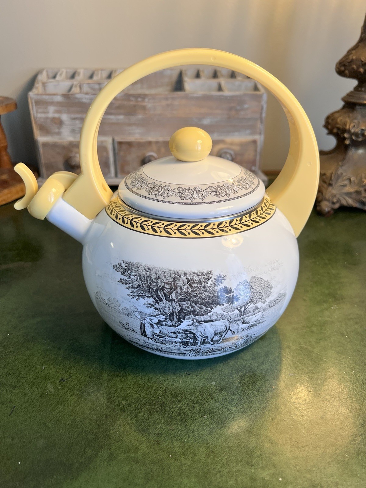 Vintage Villeroy & Boch Whistling Tea Kettle #1748, \