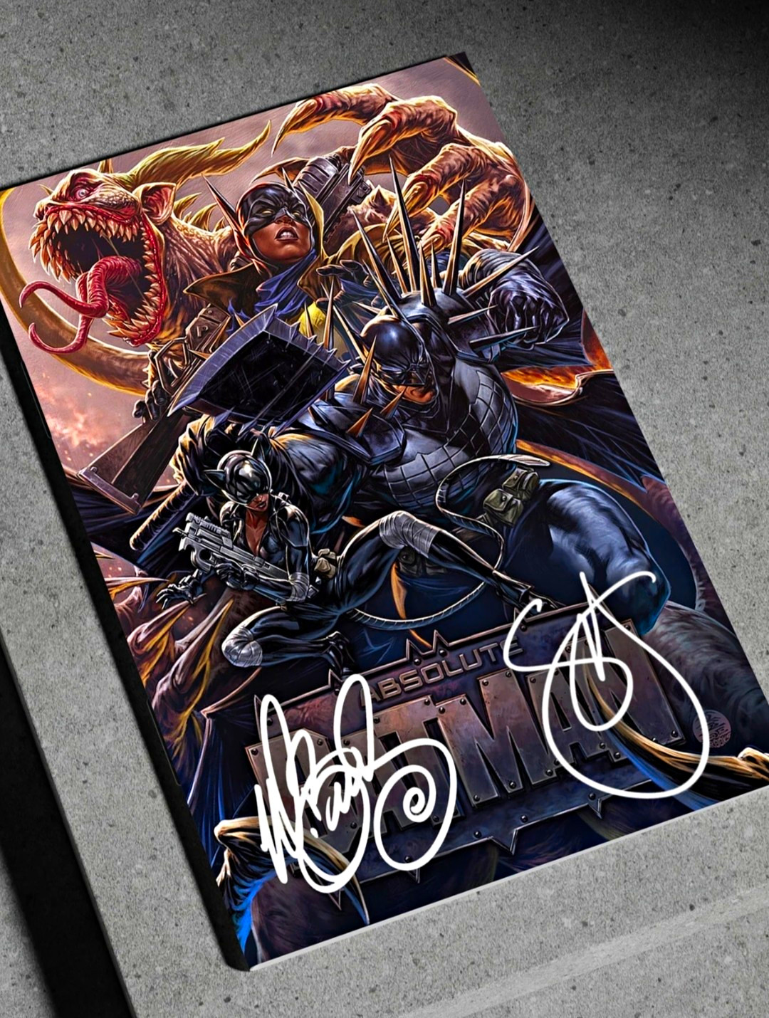 BOTH COPIES PRESALE ABSOLUTE BATMAN 25 2x Signed COMBINED SALE BOTH COPIES