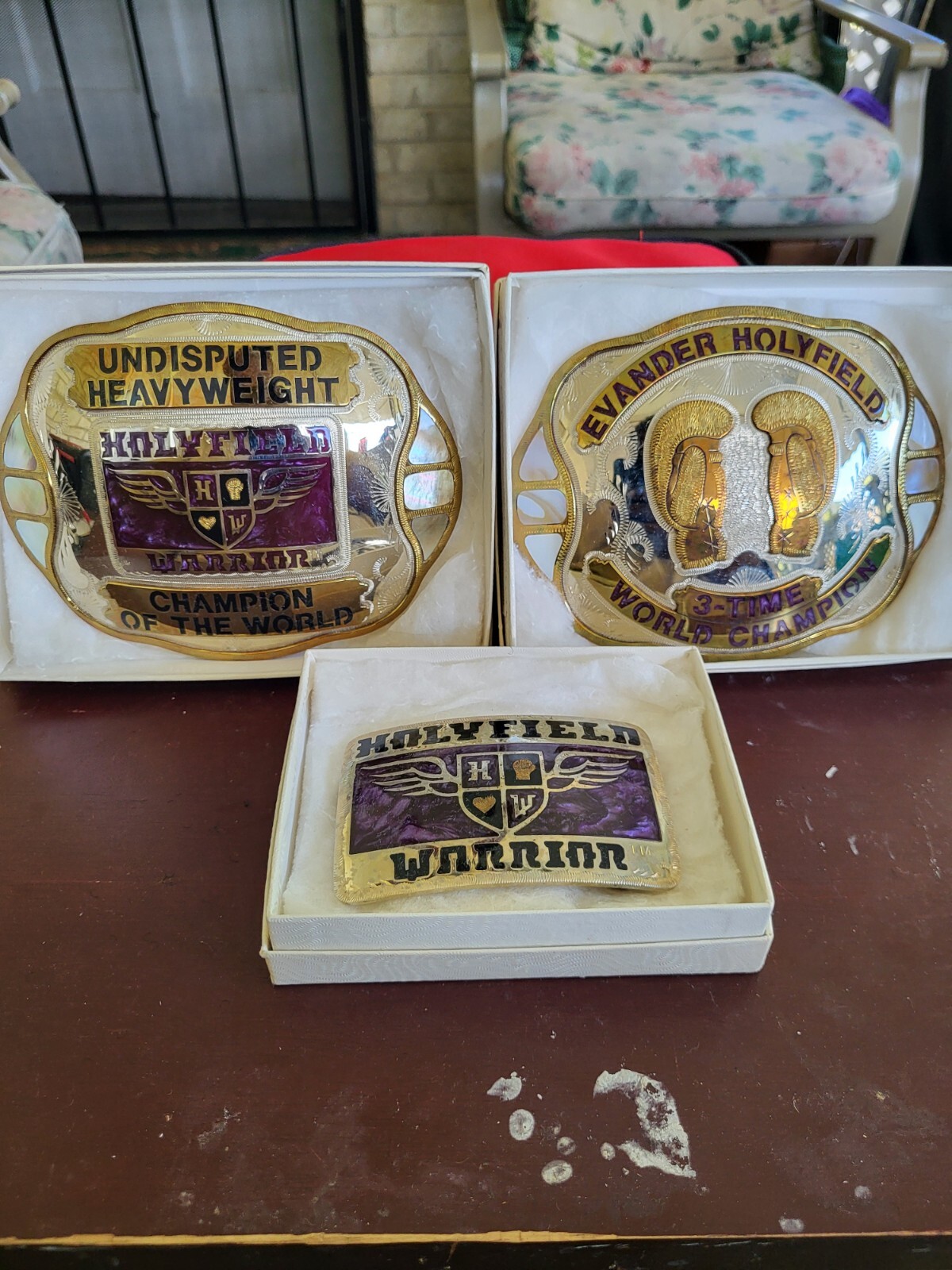 Evander Holyfield Heavywieght Vintage Belt Buckles