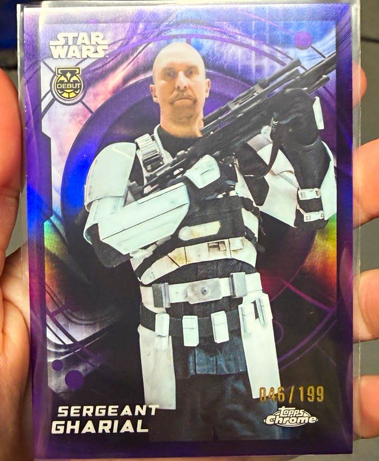 Topps 2026 Star Wars Chrome Sergeant Gharial #67 Purple Refractor 046/199