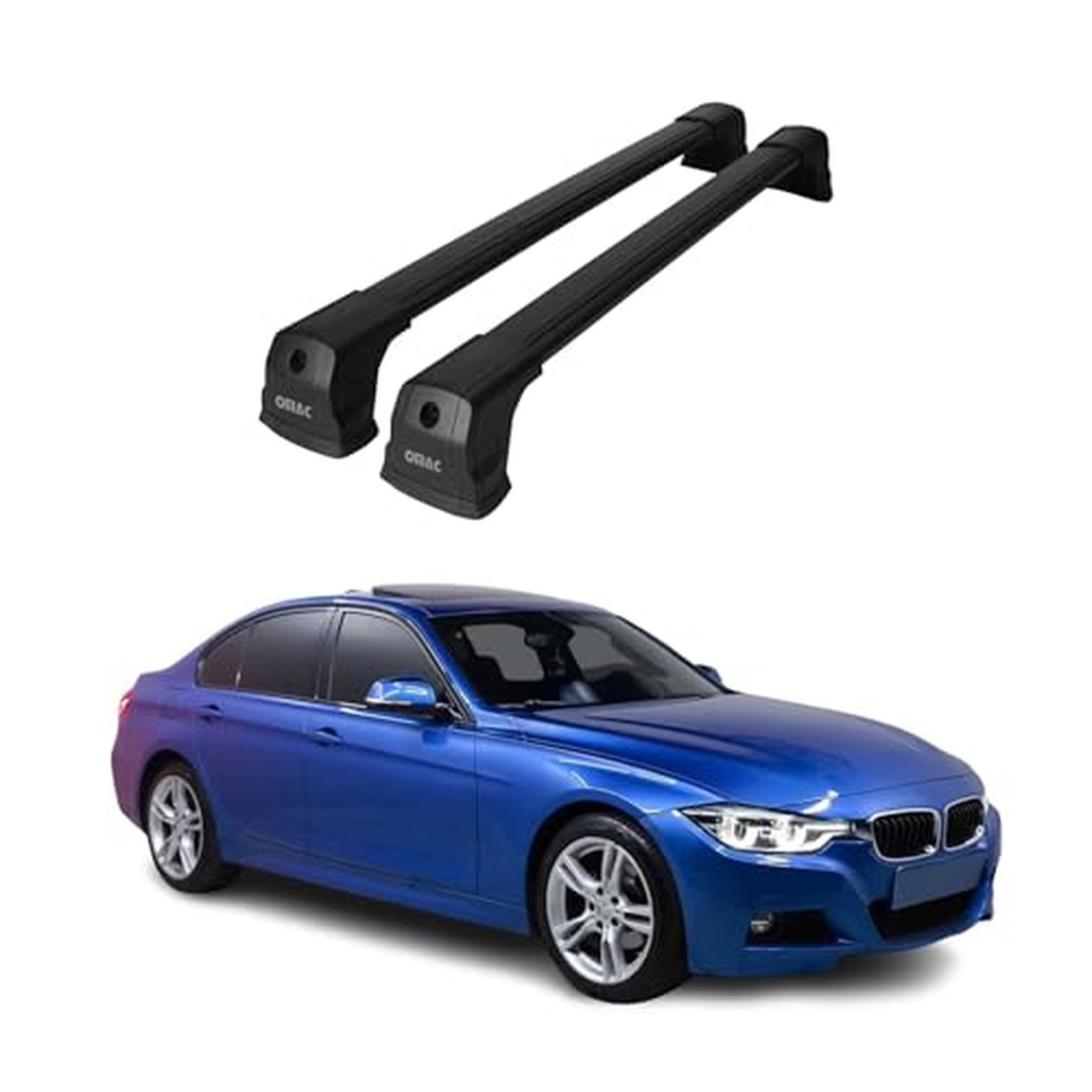 OMAC Roof Rack Cross Bars Compatible with BMW 3 Series E90 Sedan 2004-2011 / ...