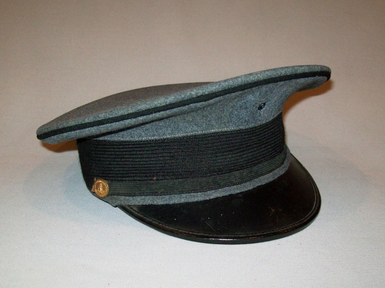 Old Vtg Mid 1900s Virginia Military School Boys Visor Cap W/State Seal Buttons