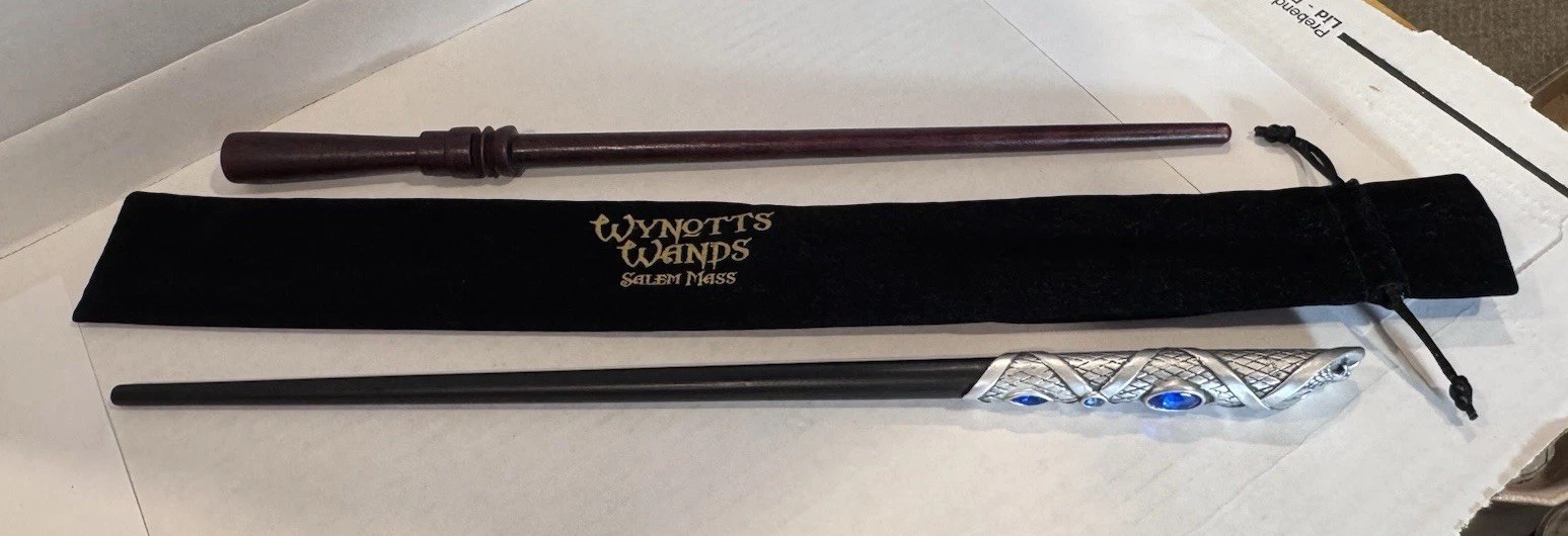 (1D) Set 2 Wizard Wands Cho Chang Replica Wynotts Wands Custom Wood Salem Mass