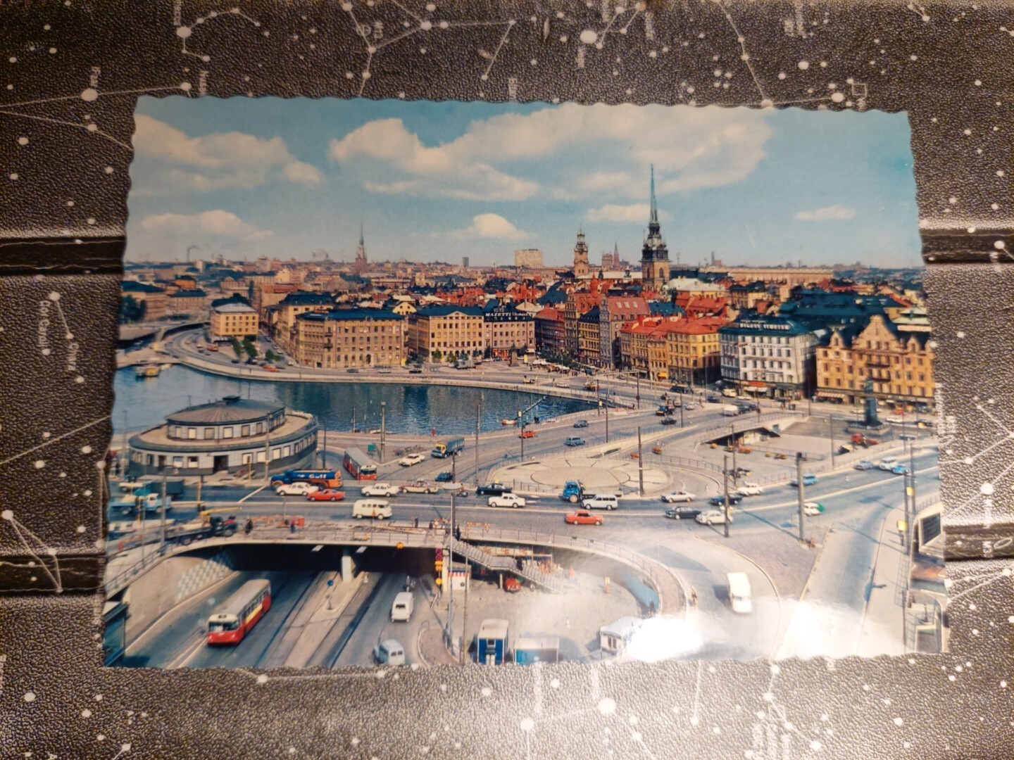 📬💥📨Postcard VTG - View on Slussen & the Old Town - Stockholm, Sweden 📭💥✉️