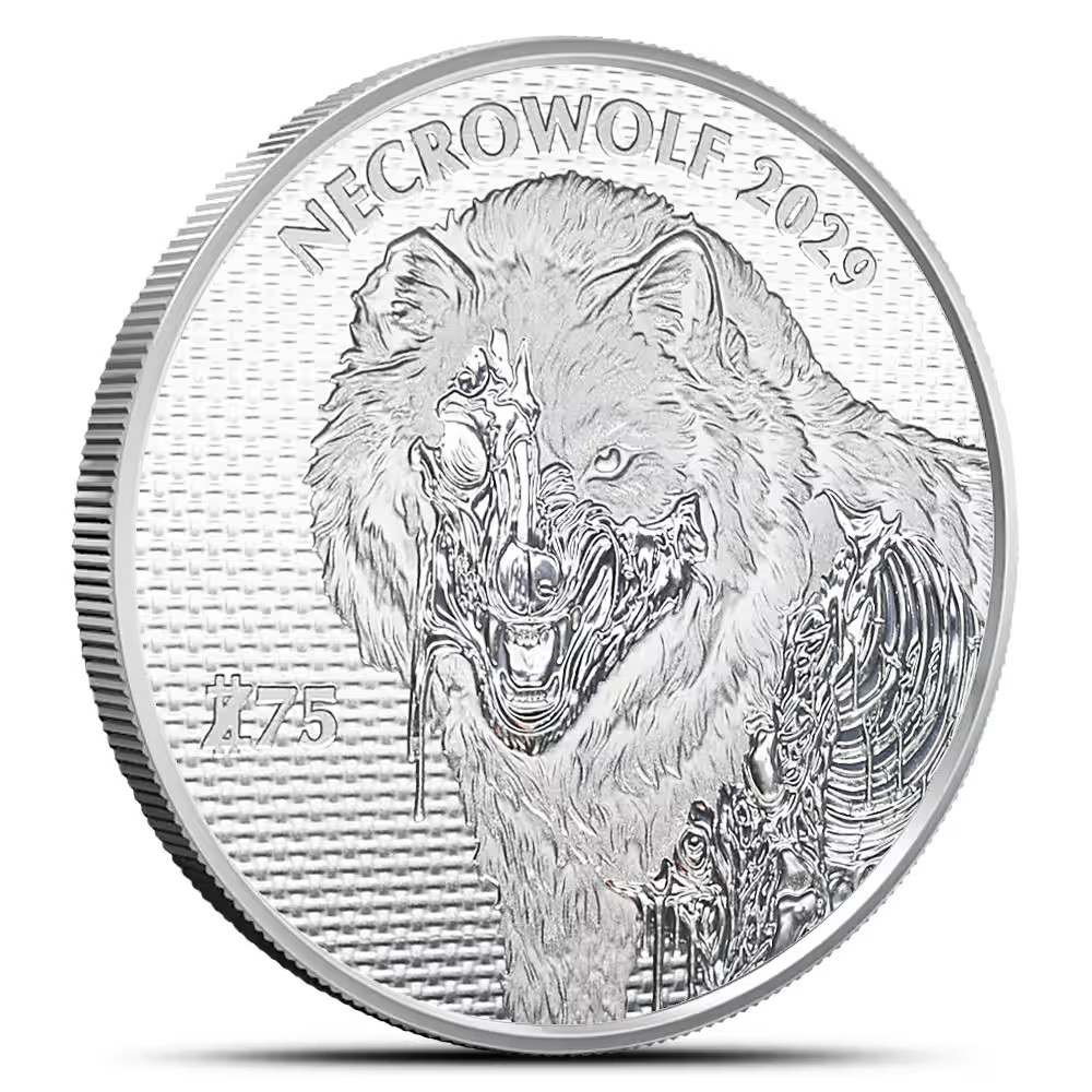 2026 - Zombucks World Necrowolf Silver 1 oz .999 Fine Silver Round - IN STOCK
