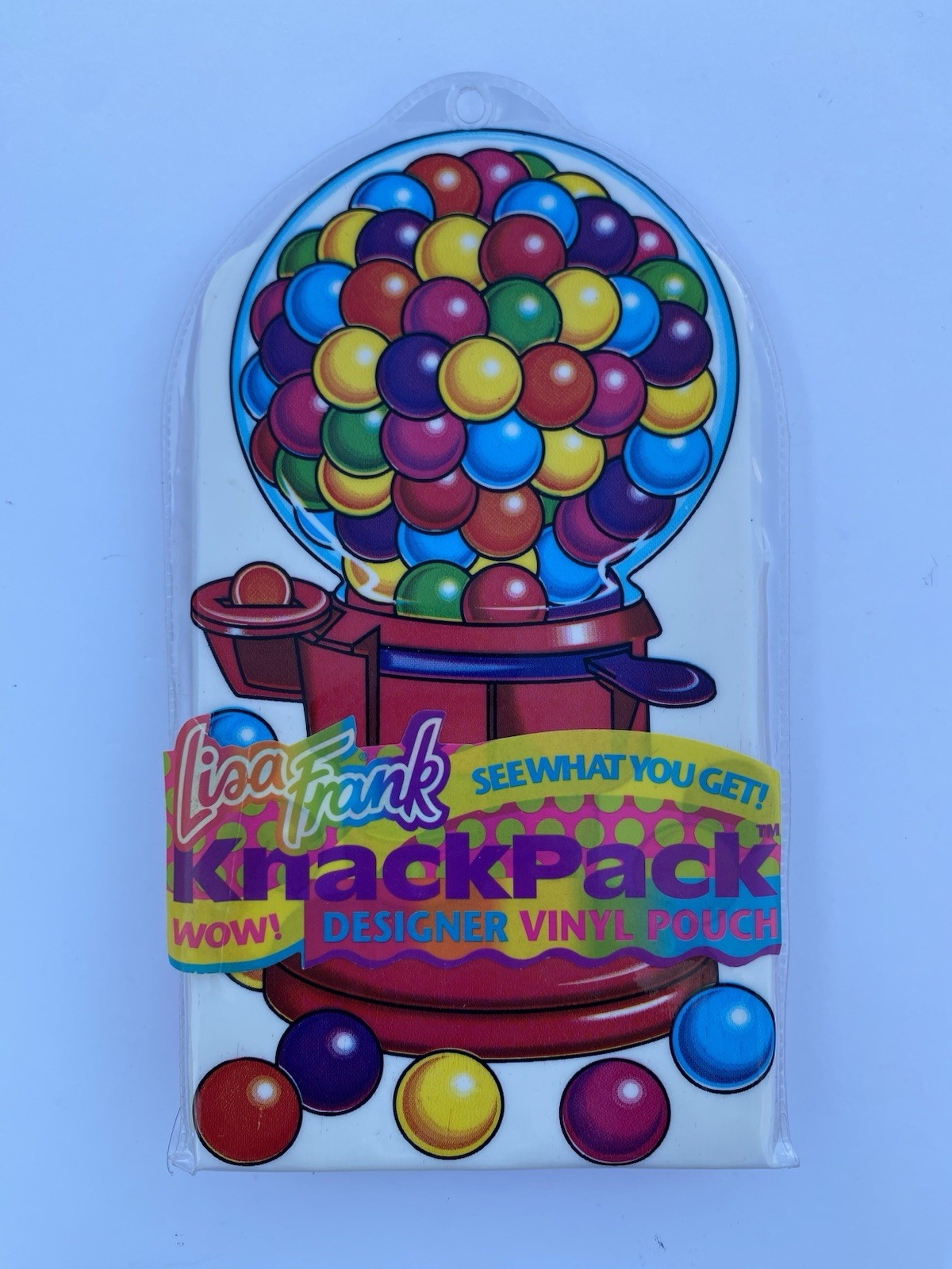 🌈 Vintage 90s Lisa Frank Gumball Machine Knack Pack Vinyl Pouch Activity Kit