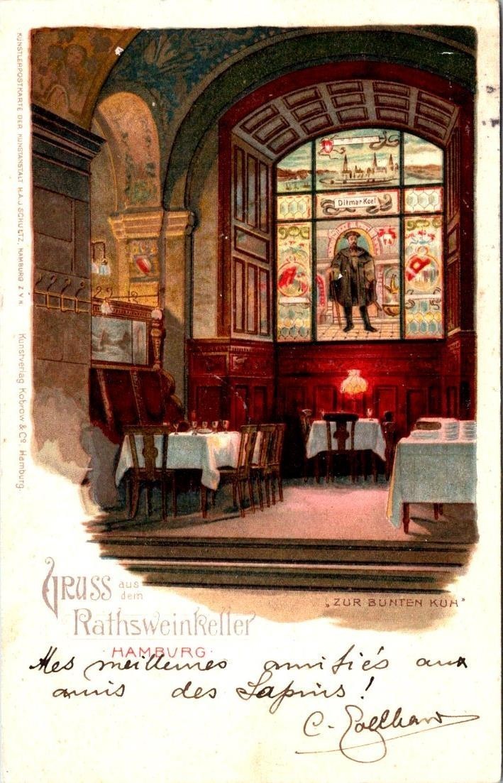 1904, Rathsweinkeller, Gruss Aus HAMBURG, Germany Postcard