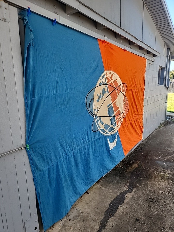 1964-65 New York World’s Fair 8'x12'  Flag, Blue & Orange Collectible