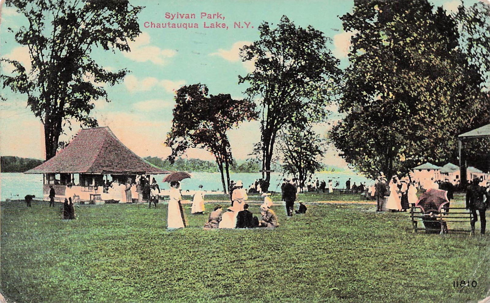 Sylvan Park Chautauqua Lake NY New York Lakeside Scenic Vtg Postcard K32