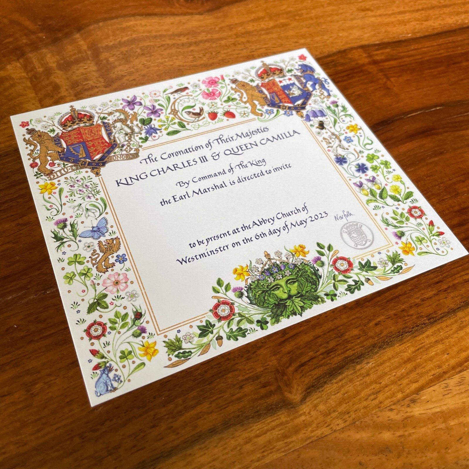 King Charles III Queen Camilla Coronation Invitation Order of Service Official