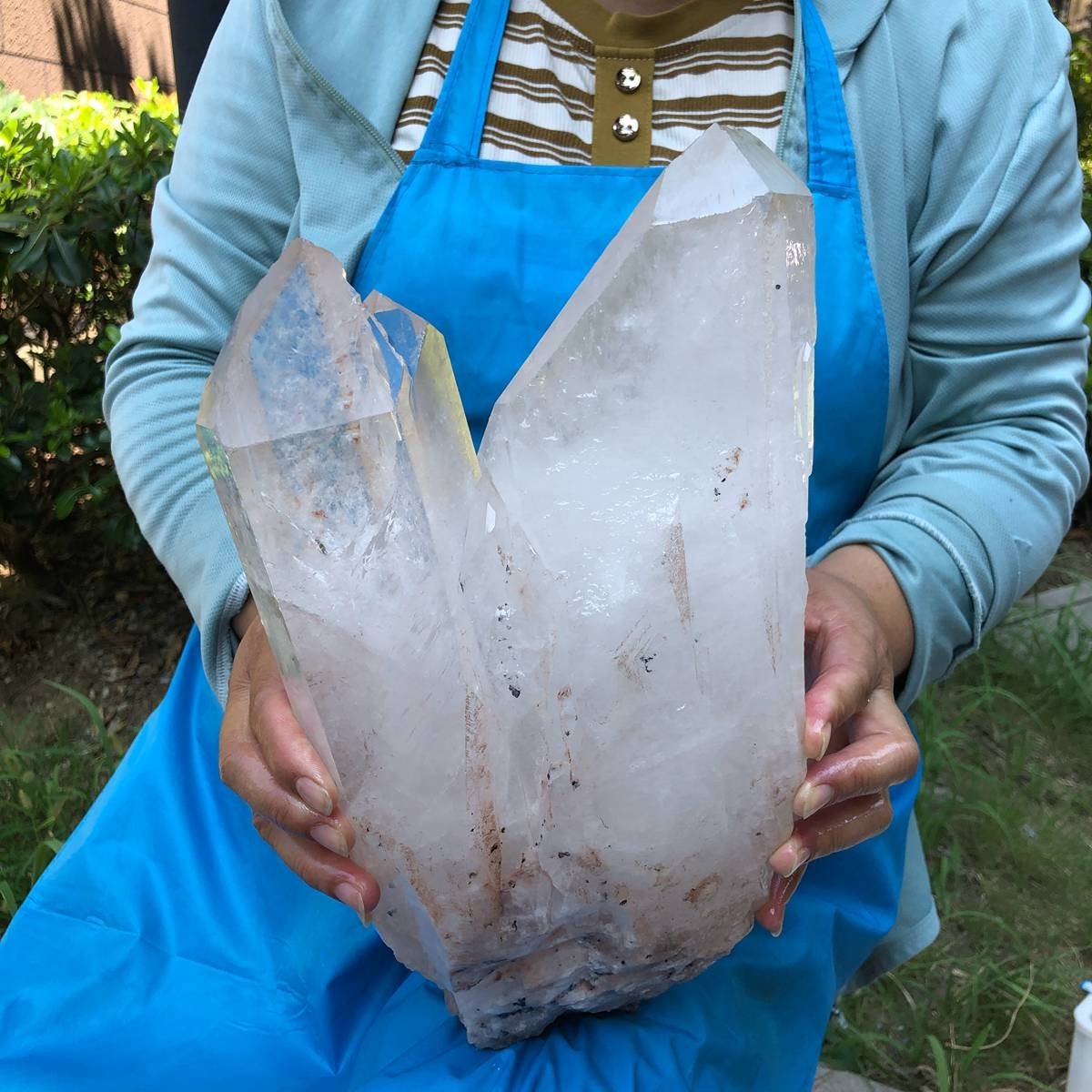 14.65LB Natural Clear Quartz Cluster Crystal Cluster Mineral Specimen 6703