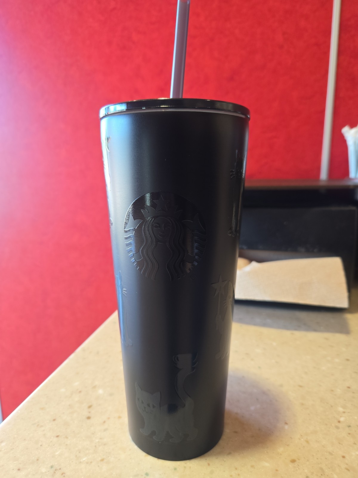 Starbucks Black Cat CUP Halloween Glow In Dark 2026 New 🎃
