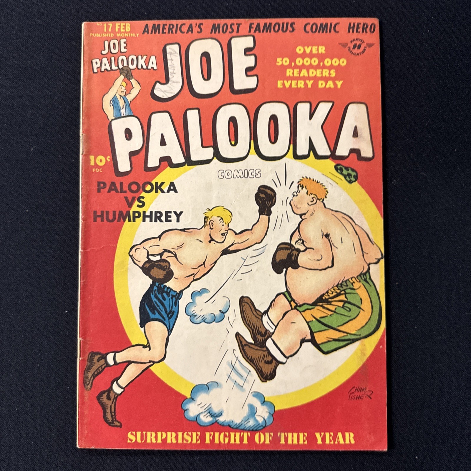 Joe Palooka #17   7.5 VF-   Harvey 1948  KEY 1st Little Max  Ham Fisher Story