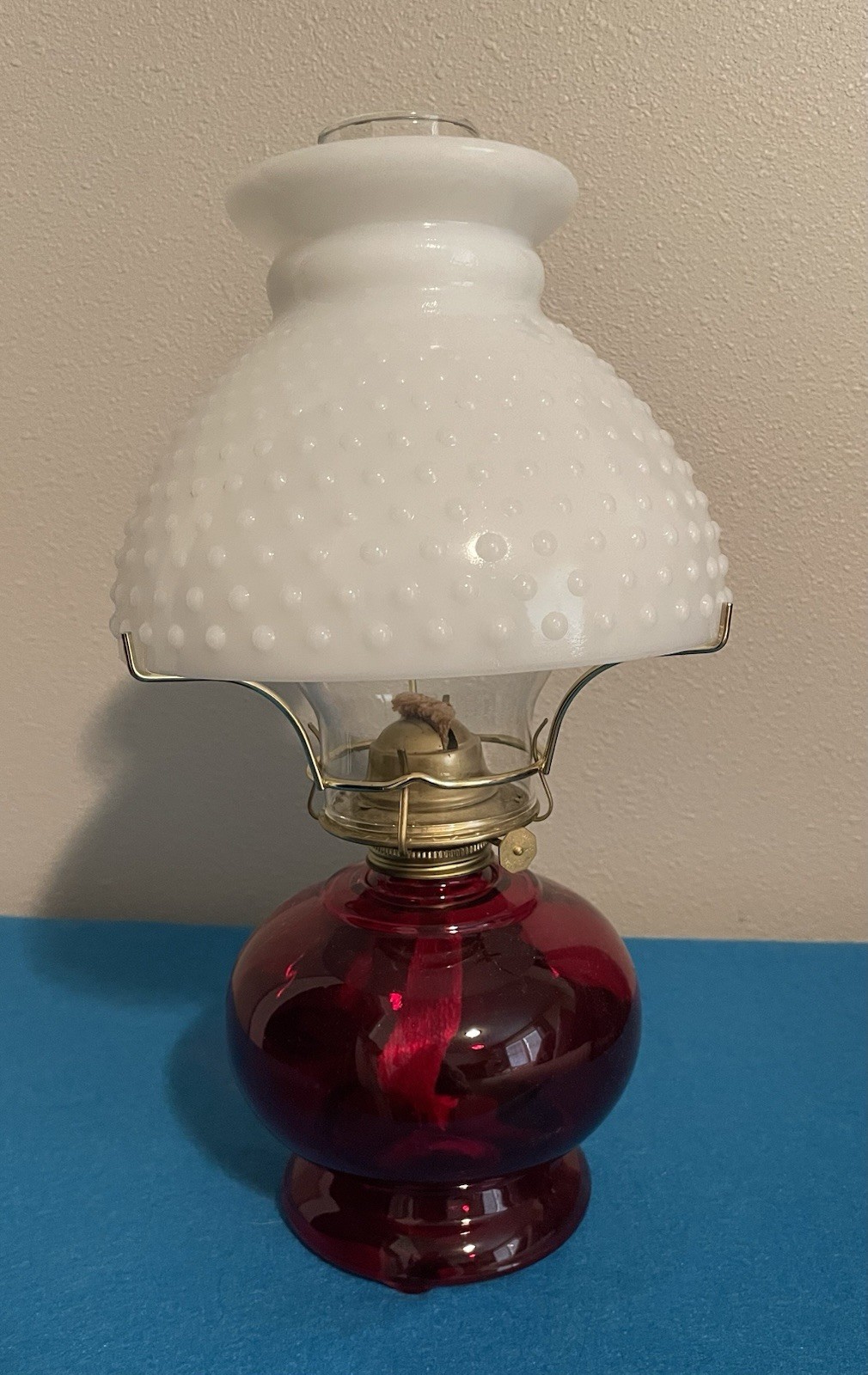 Vintage Jeanette Glass Oil Lamp