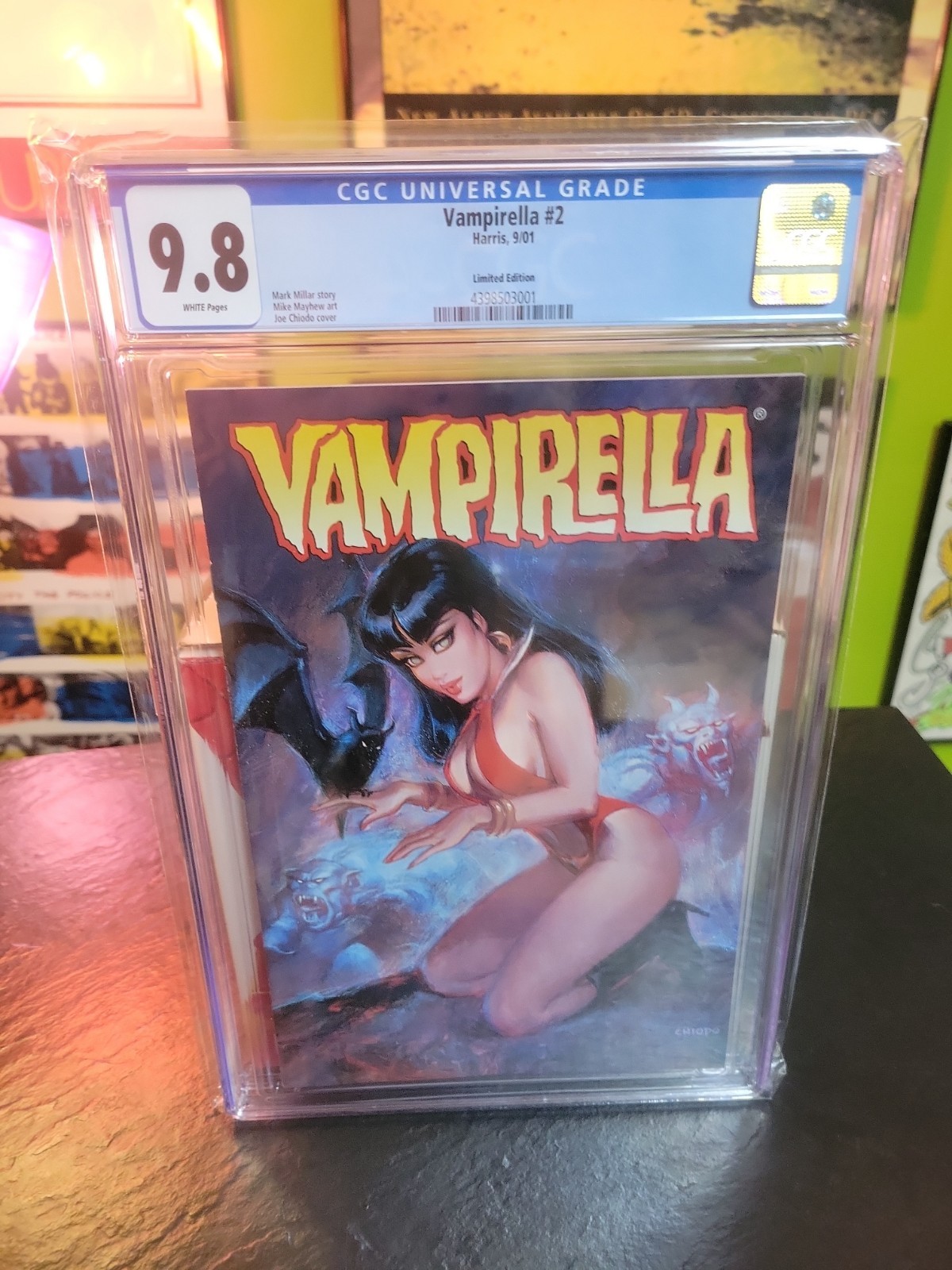 Vampirella #2 (2001 Harris) CGC 9.8 Joe Chiodo Limited Edition Variant Cover HTF