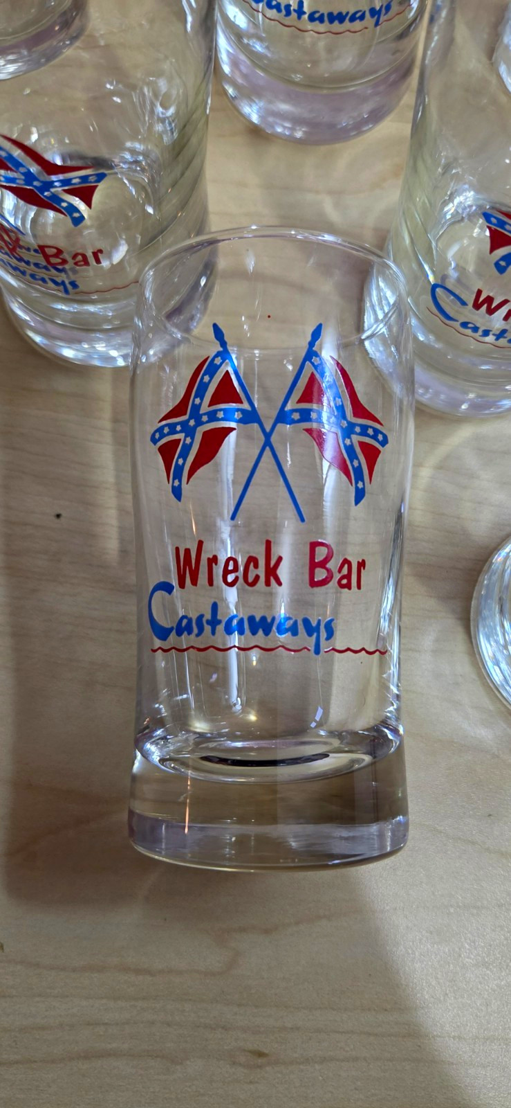 Set of 9 Vintage Wreck Bar Castaways Miami Beach FL 6 oz Glasses Cocktail