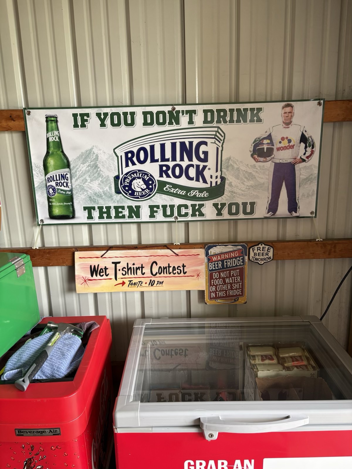 Rolling Rock Banner 20x50 Beer Banner Man Cave Decor Garage Wall Flag Bar Decor