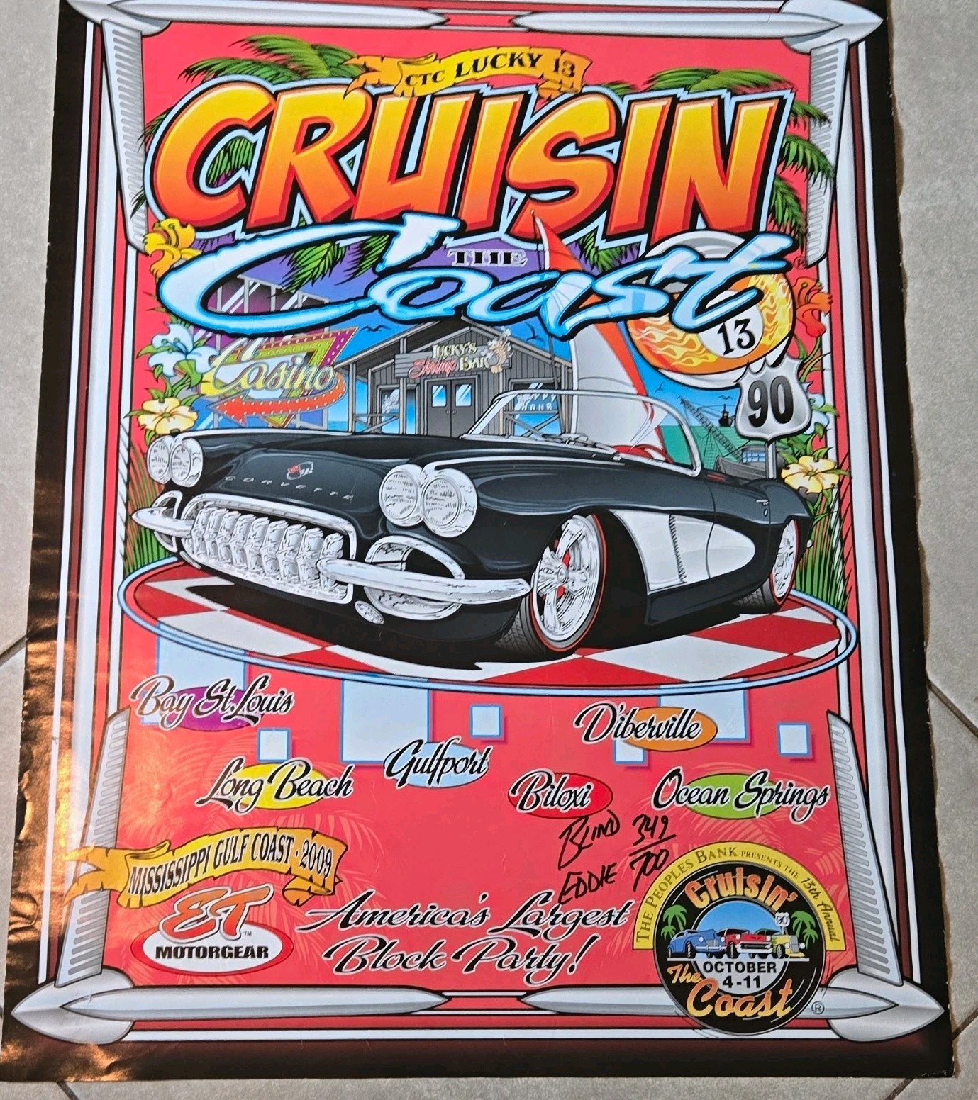 Cruisin\' the Coast 13th Annual 2009 Mississippi Gulf Coast Poster